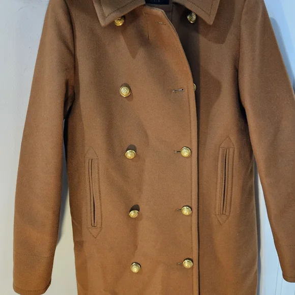 J. Crew Double-Breasted Camel Peacoat - Picture 3 of 6